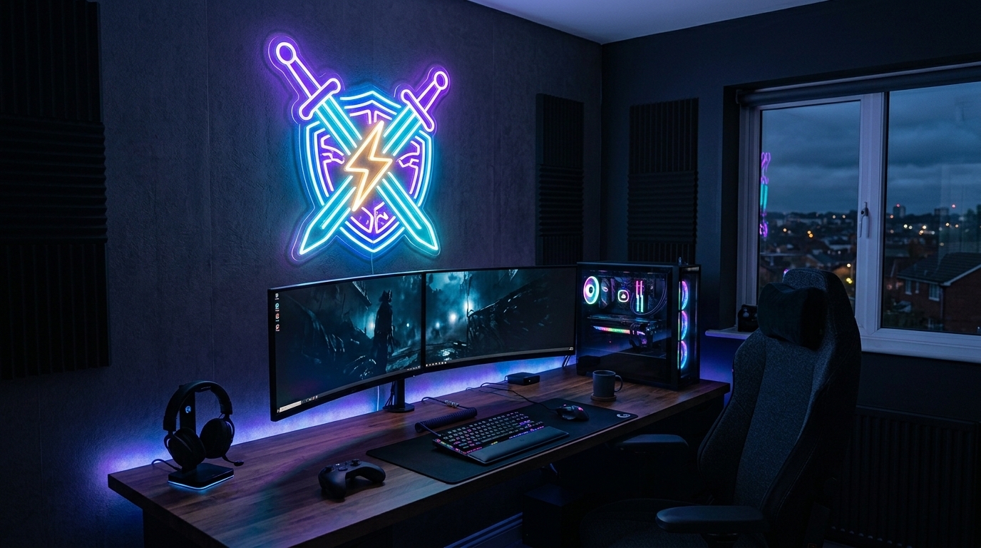 Best Neon Signs for Gaming Rooms in the UK